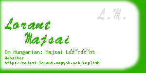 lorant majsai business card